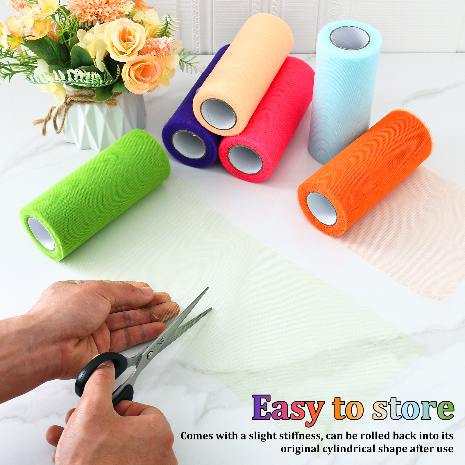6 Colours Organza Tulle Fabric – обзор и цена Organza Ribbon Spool