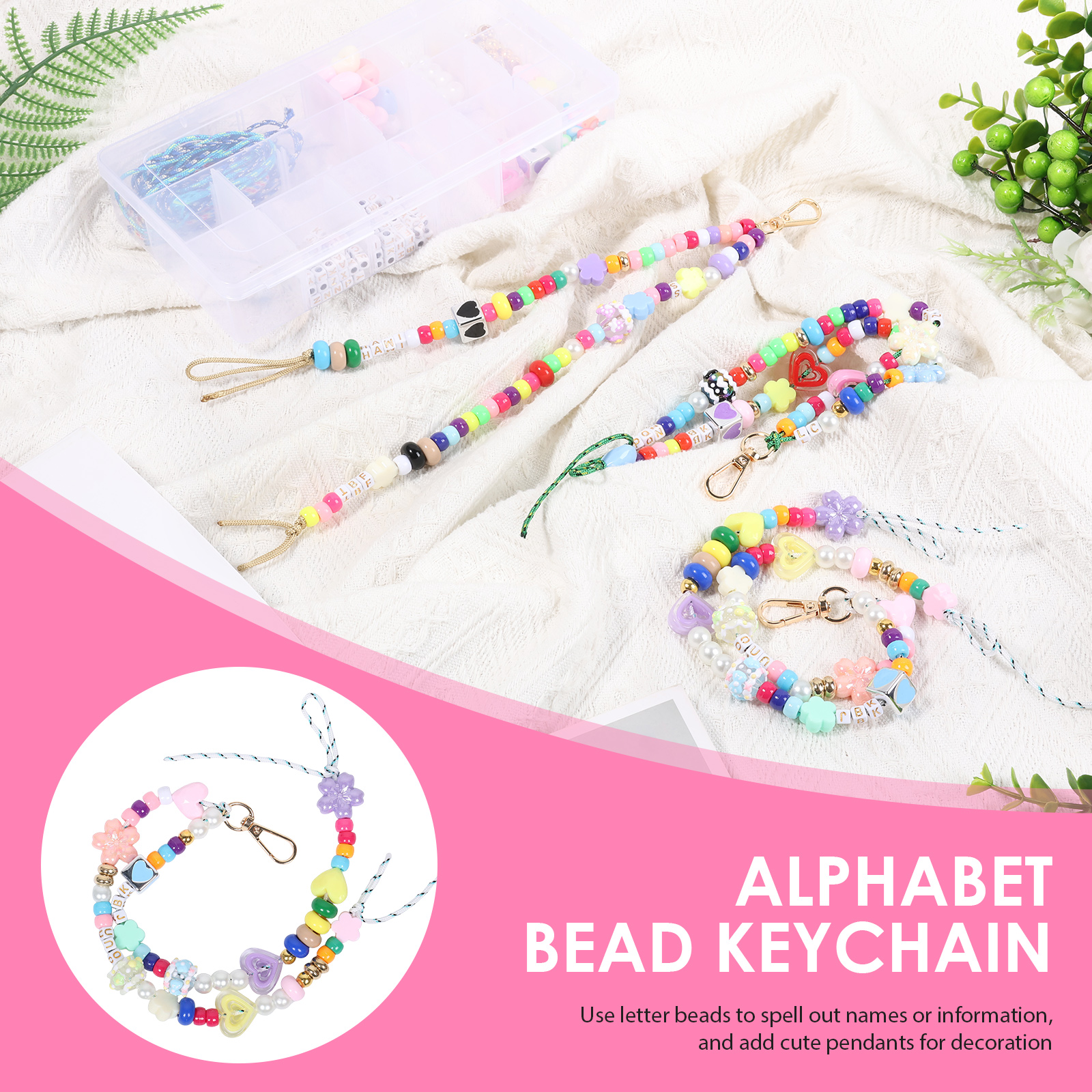421PCS Beaded Keychain Making  – обзор и цена Embellishment Crafts