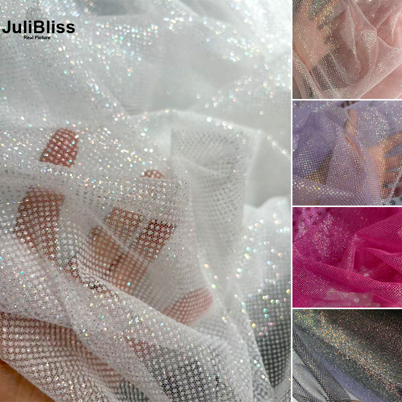 Shimmering White Glitter Tulle – обзор и цена Sequin Fabric Panel