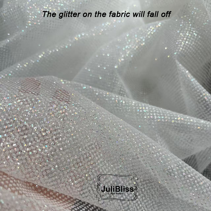 Shimmering White Glitter Tulle – обзор и цена Sequin Fabric Panel
