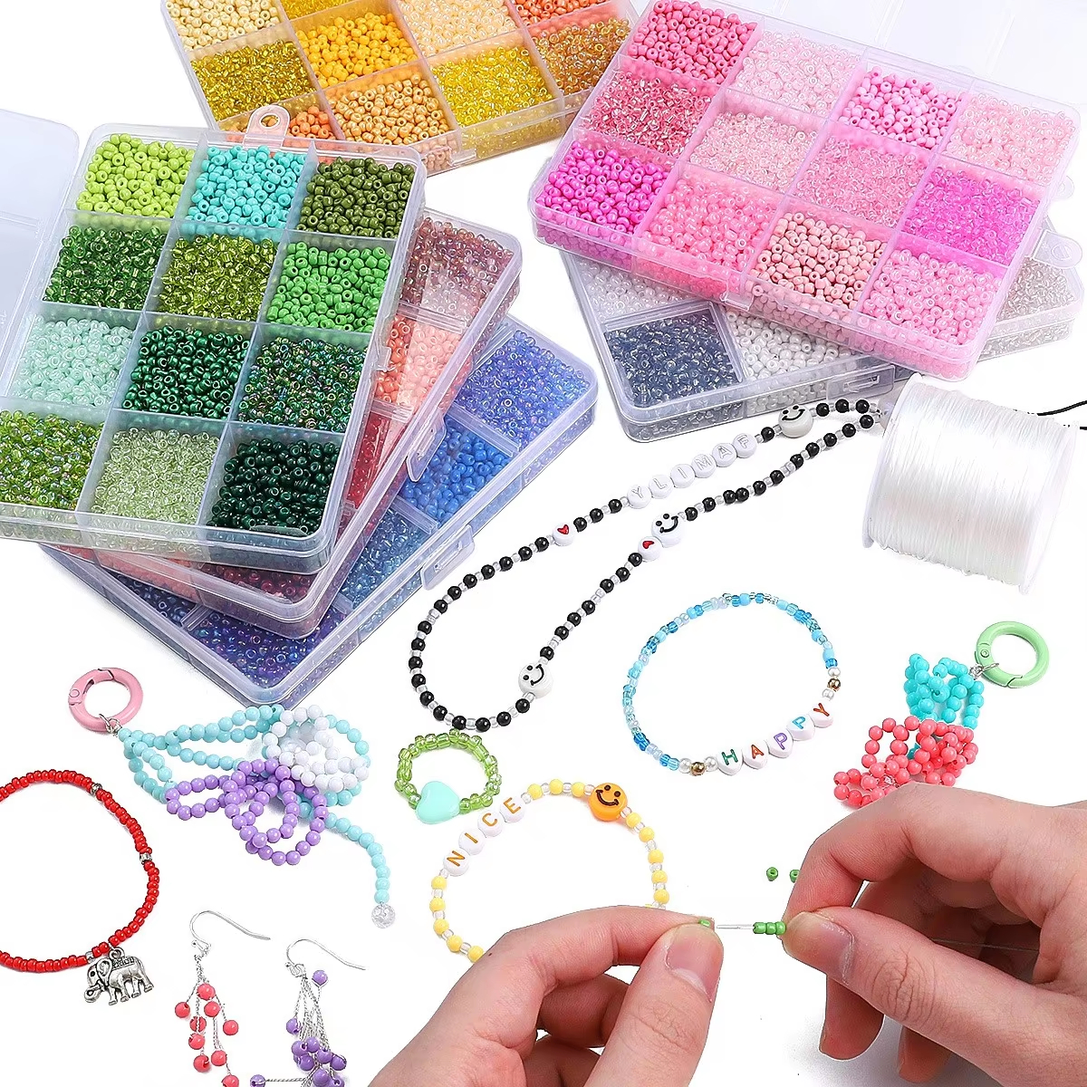 3600pcs 3mm Glass Seed Beads,  – обзор и цена Craft Embellishment Storage