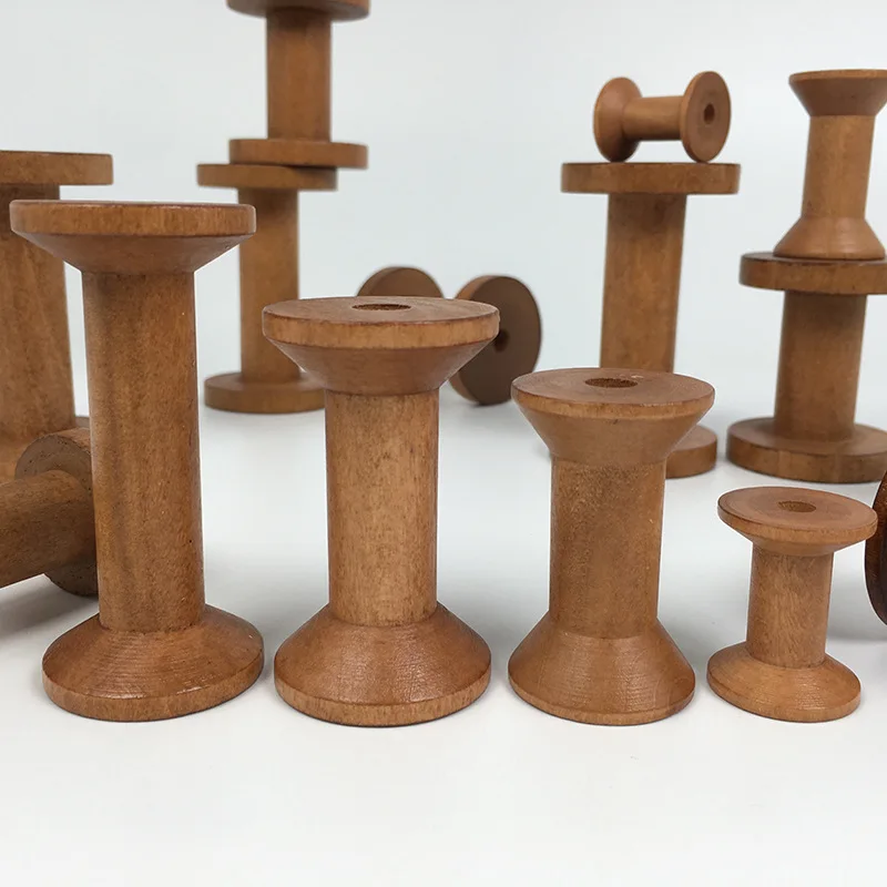 1Pc Vintage Wooden Spools DIY  – обзор и цена Organza Ribbon Spool