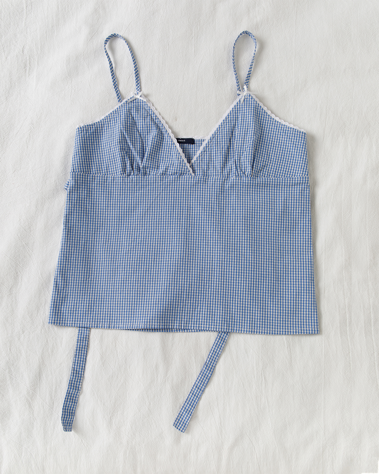 Blue Plaid Shorts 2 Piece Set  – обзор и цена Elastic Lace Trim