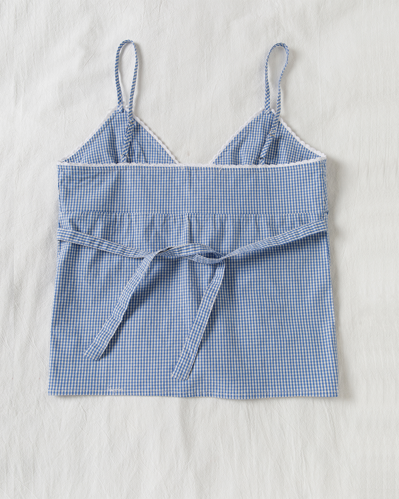 Blue Plaid Shorts 2 Piece Set  – обзор и цена Elastic Lace Trim