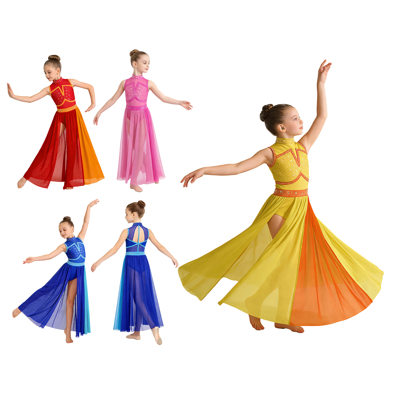 Kids Girls Modern Lyrical Danc – обзор и цена Rhinestone Banding Trim