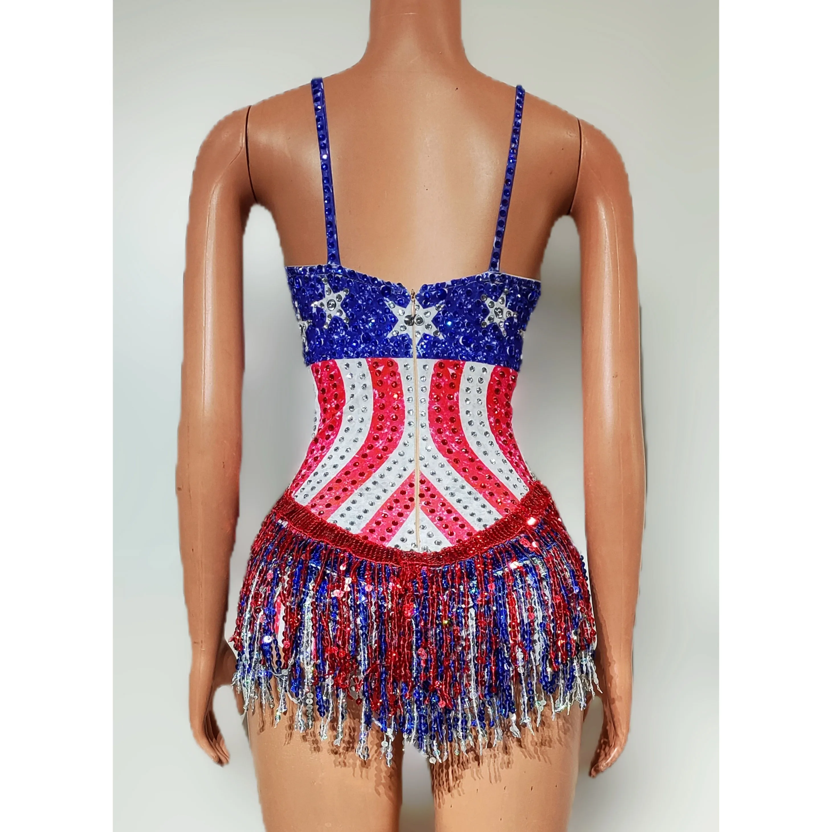 Dance Singer Costume Bar Night – обзор и цена Rhinestone Banding Trim