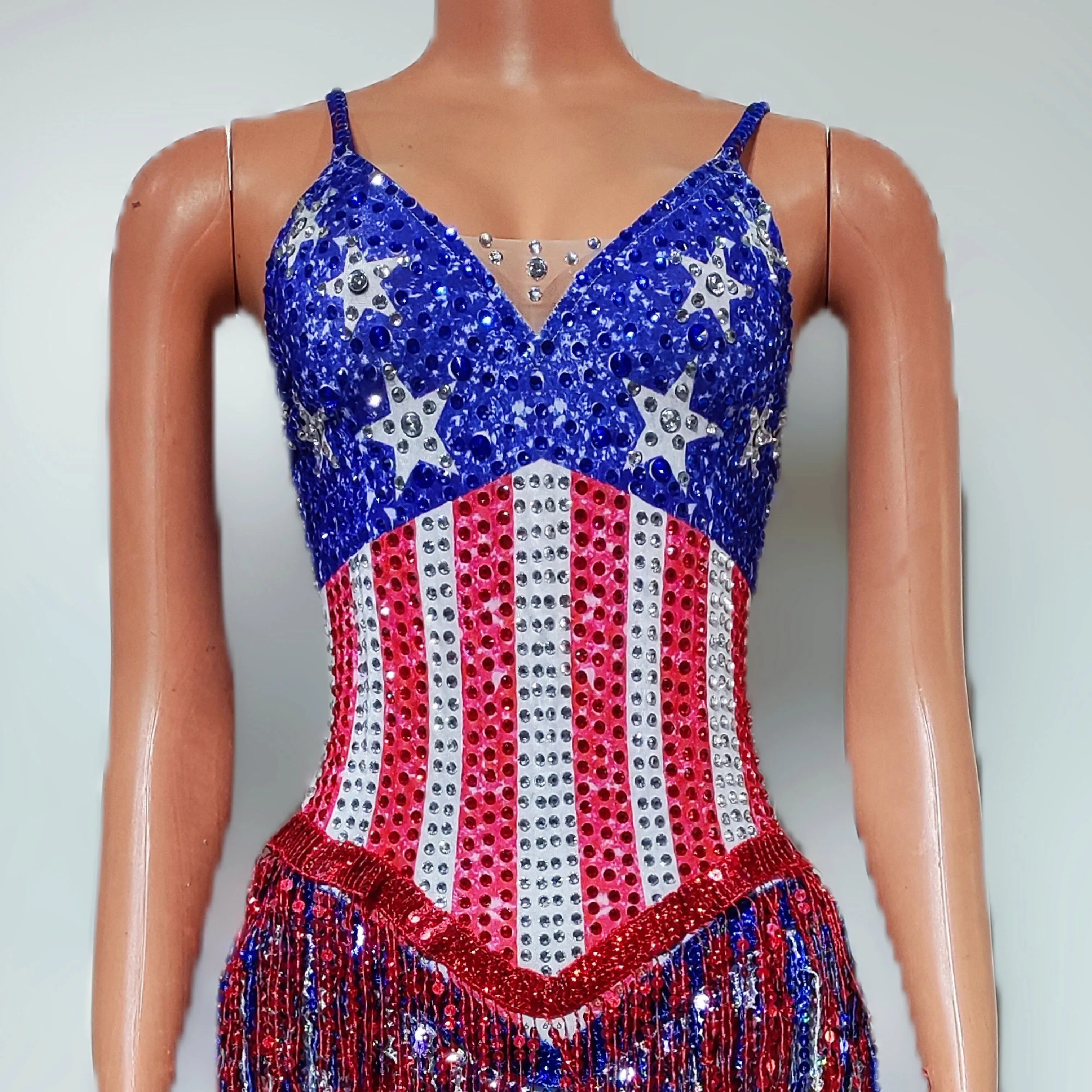 Dance Singer Costume Bar Night – обзор и цена Rhinestone Banding Trim