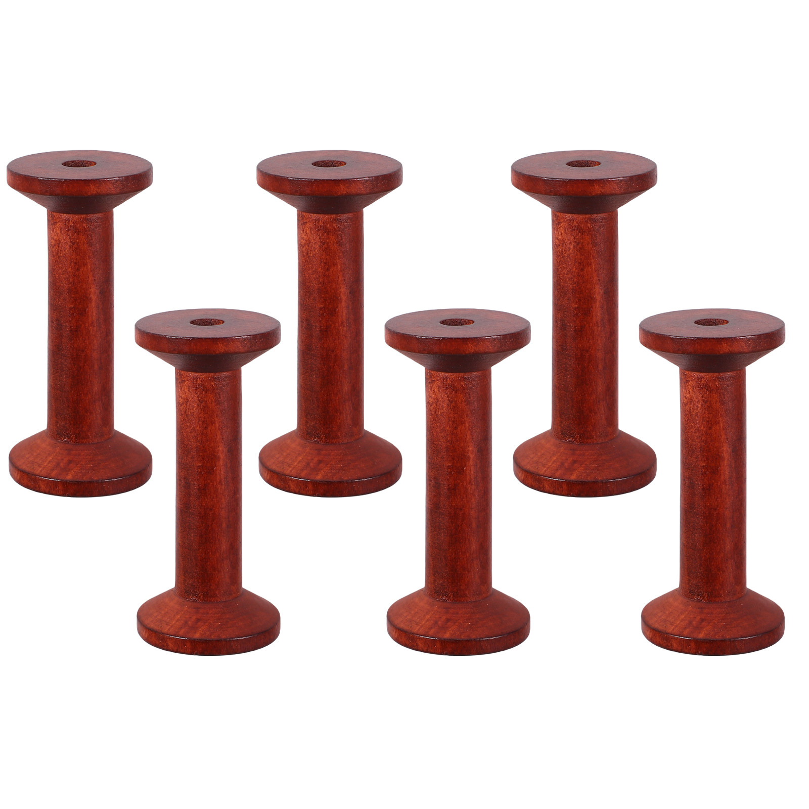 6Pcs Wooden Empty Spools for C – обзор и цена Embroidery Craft