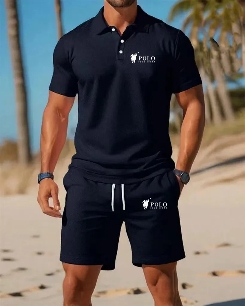 Men's Polo Shirt Set Summer Qu – обзор и цена Embellish Knit