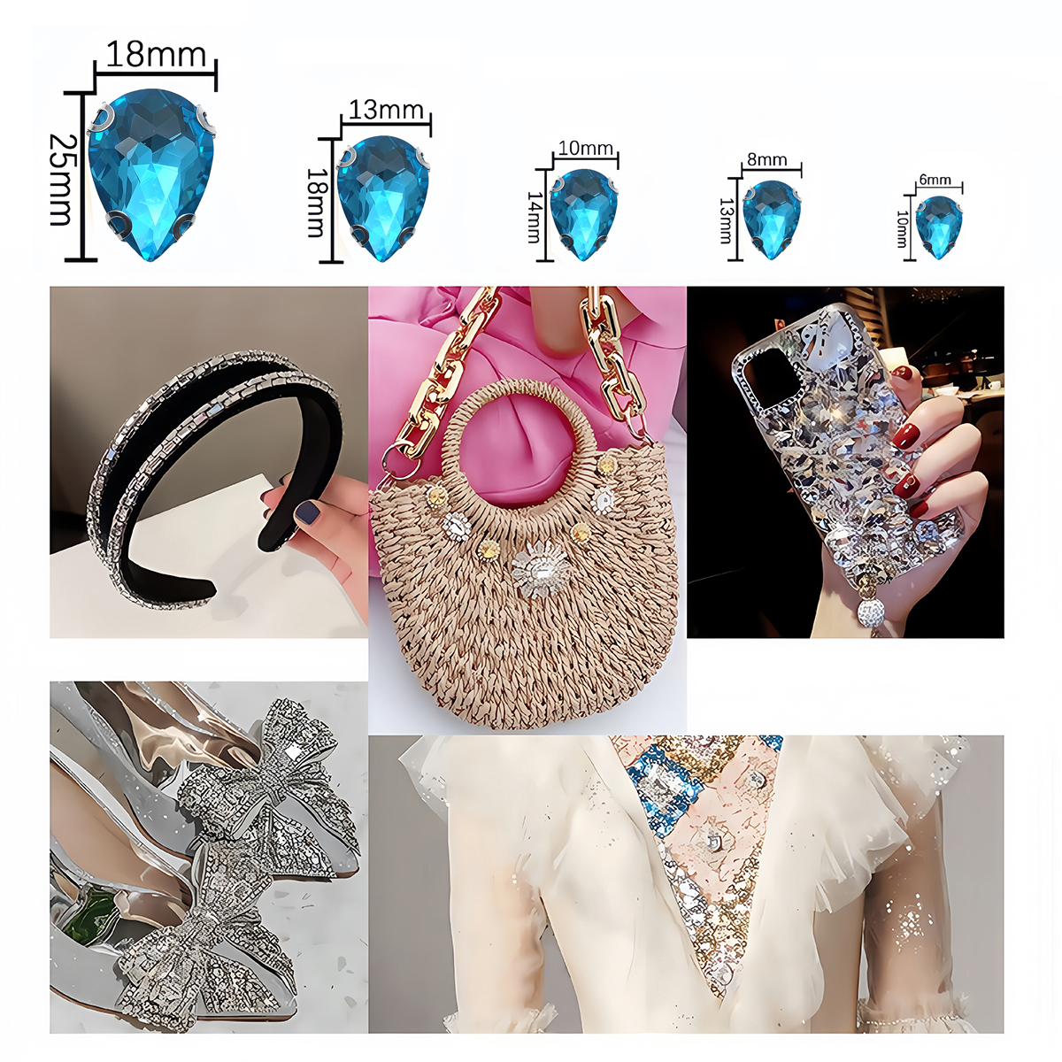 Water Drop Crystal Glass Rhine – обзор и цена Sew On Rhinestone
