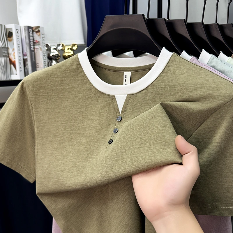 Mens Short Sleeve Henley Neck  – обзор и цена Embellish Knit