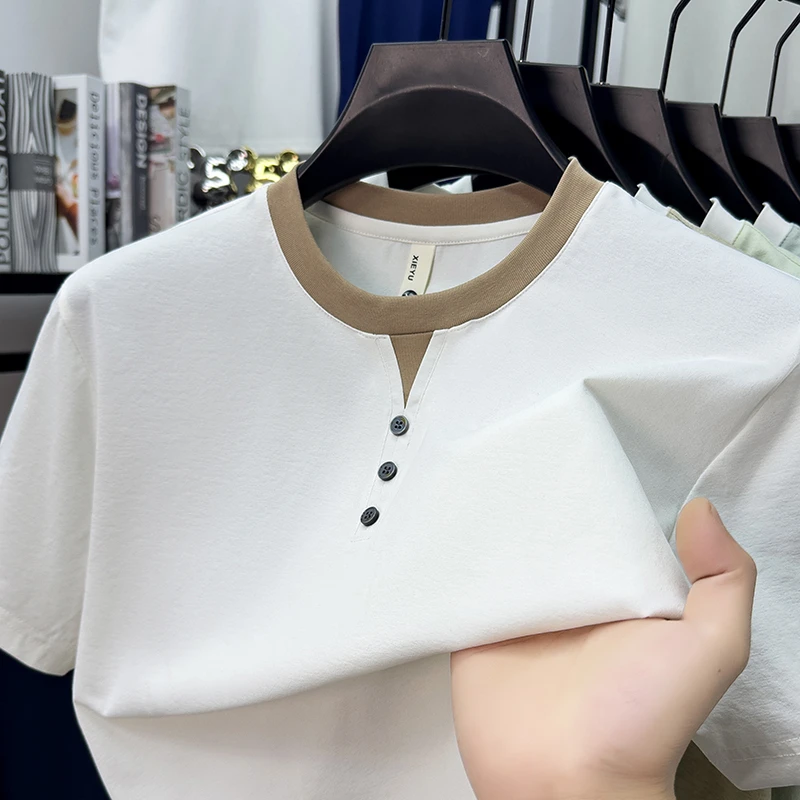 Mens Short Sleeve Henley Neck  – обзор и цена Embellish Knit