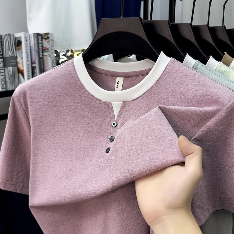 Mens Short Sleeve Henley Neck  – обзор и цена Embellish Knit