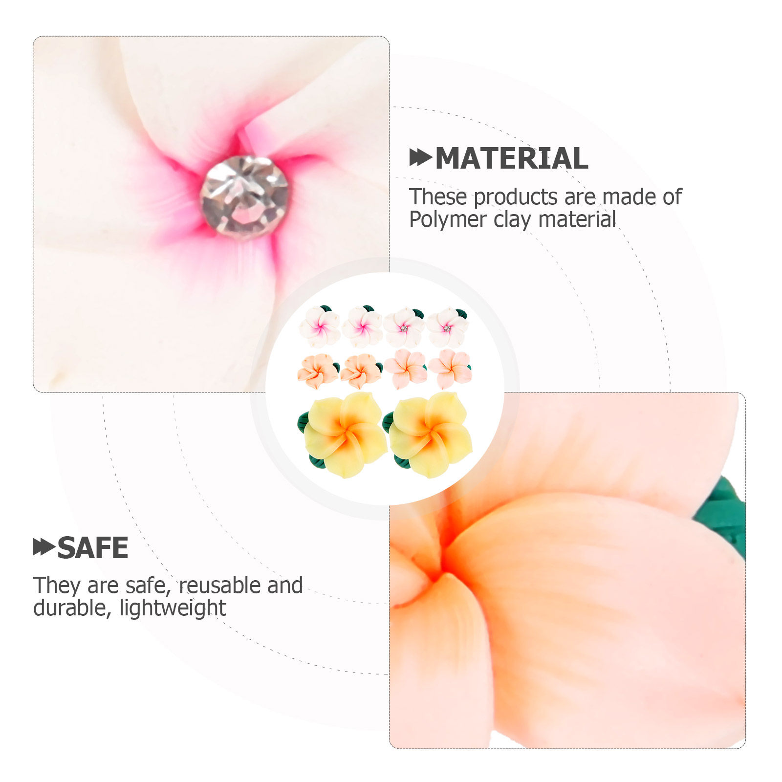 10Pcs Soft Polymer Clay Flower – обзор и цена Embellish Craft
