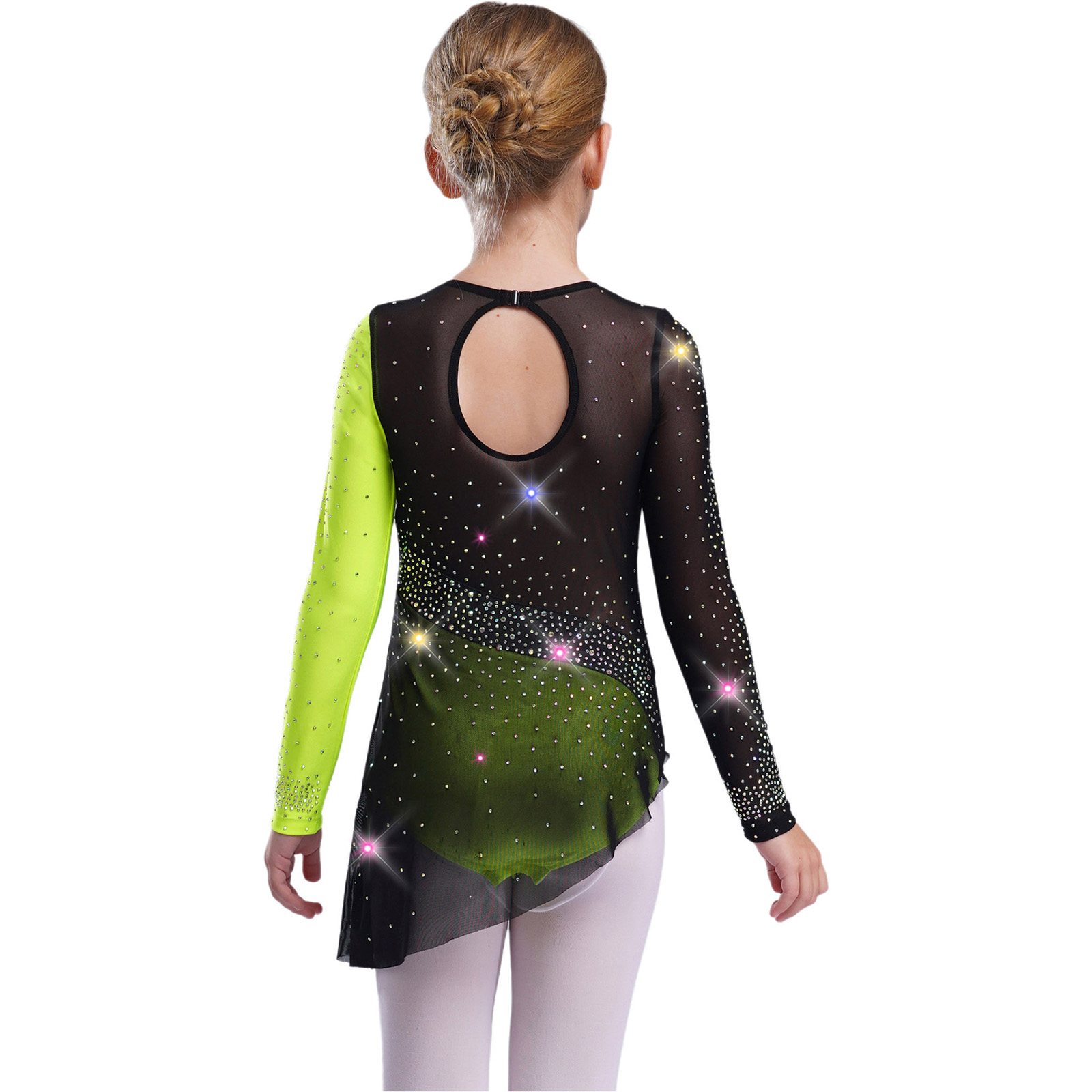 Kids Girls Ballet Leotard Dres – обзор и цена Rhinestone Banding Trim
