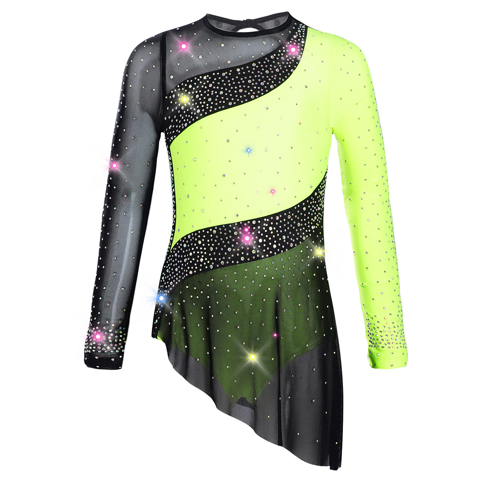 Kids Girls Ballet Leotard Dres – обзор и цена Rhinestone Banding Trim