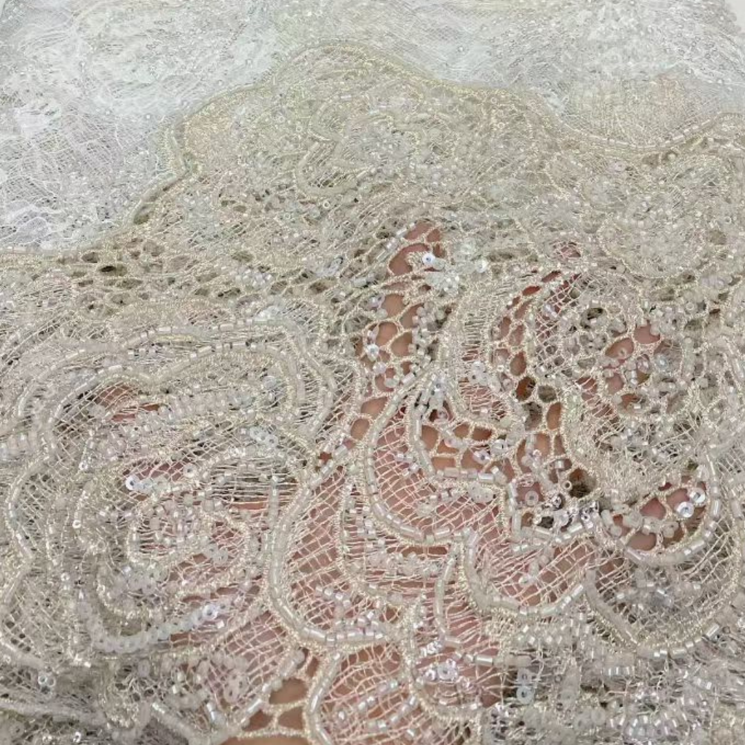 Lastest African French Floral  – обзор и цена Beaded Trim Fringe