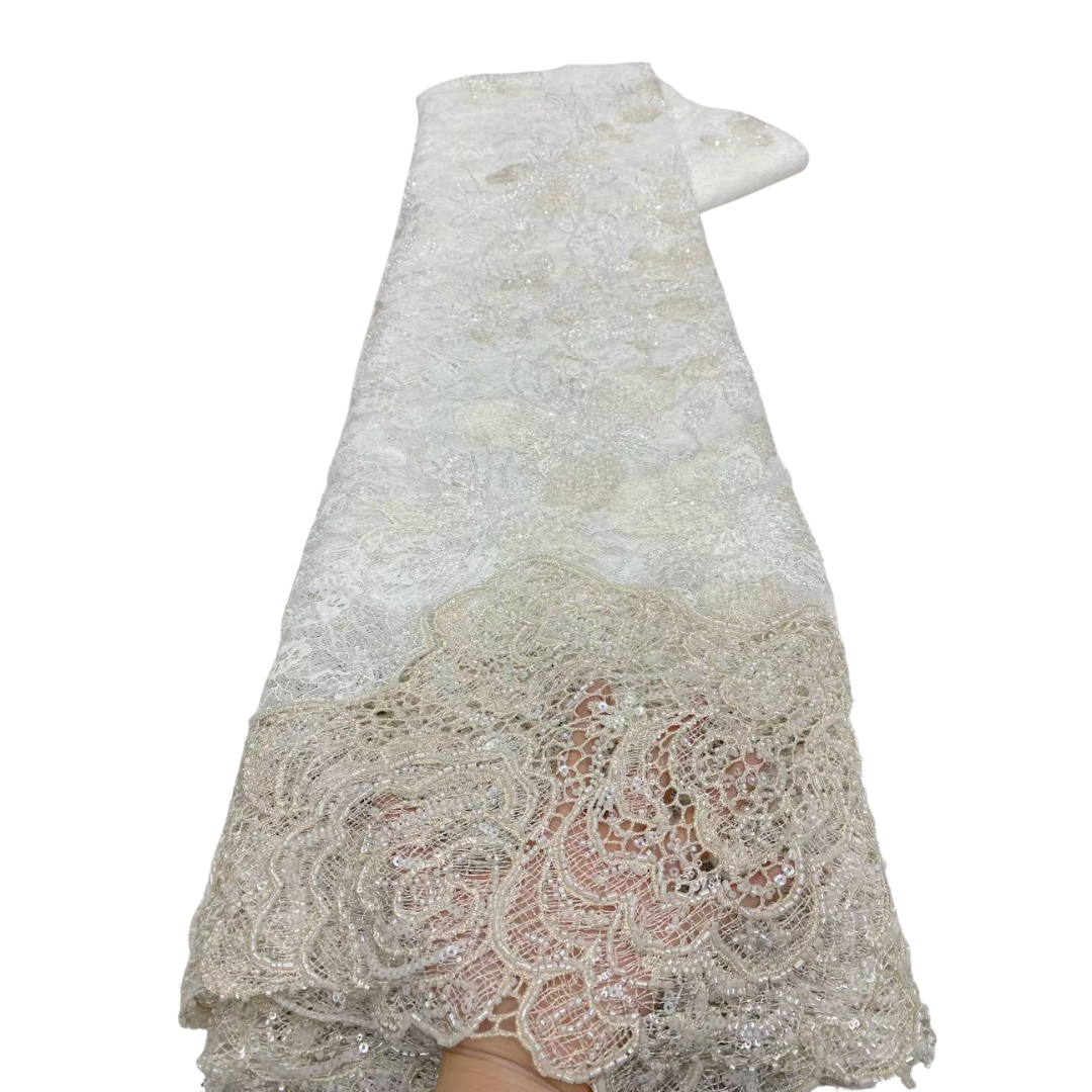 Lastest African French Floral  – обзор и цена Beaded Trim Fringe