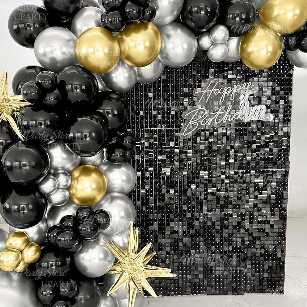 Black Shimmer Wall Backdrop 12 – обзор и цена Sequin Fabric Panel