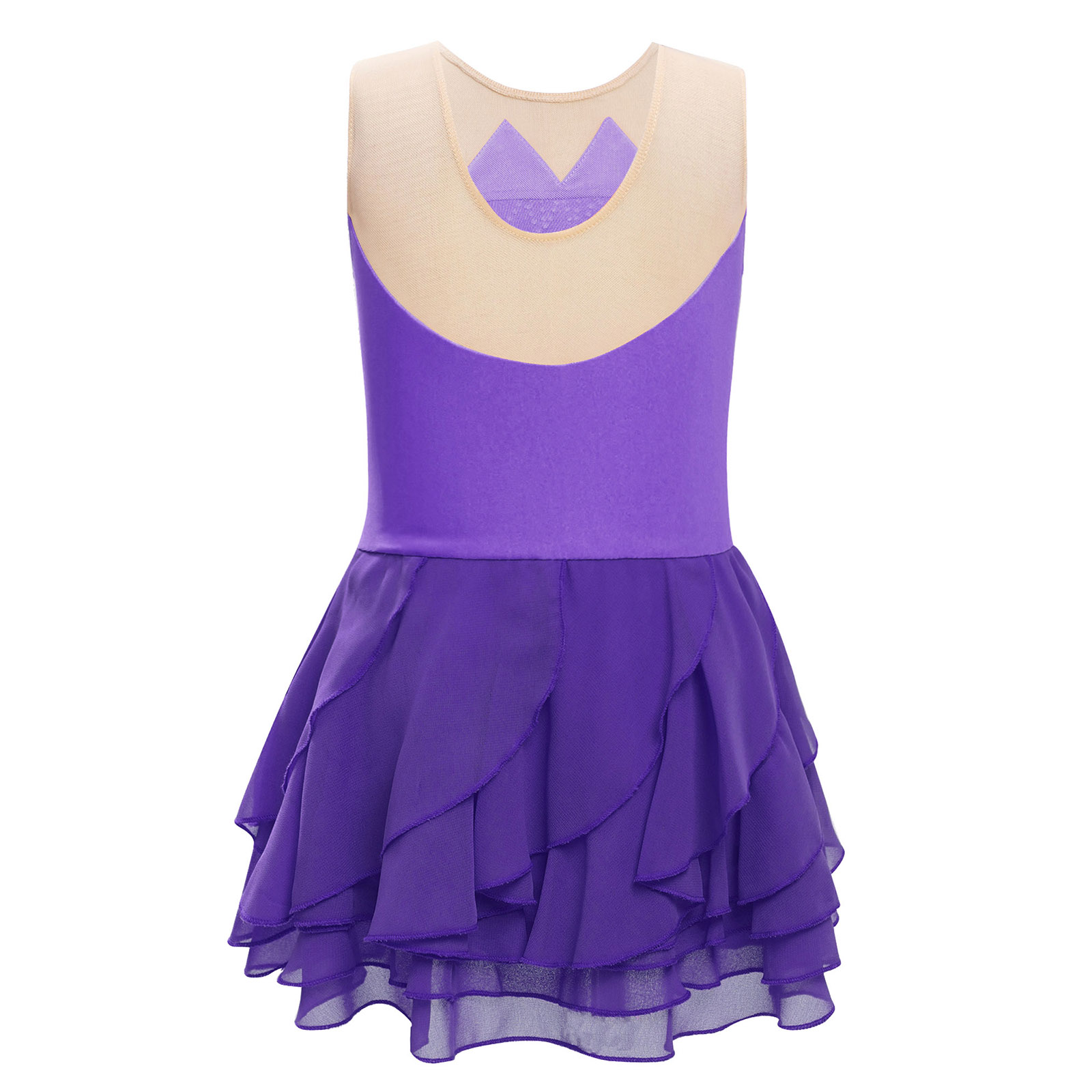 Girls Mesh Figure Skating Dres – обзор и цена Rhinestone Banding Trim