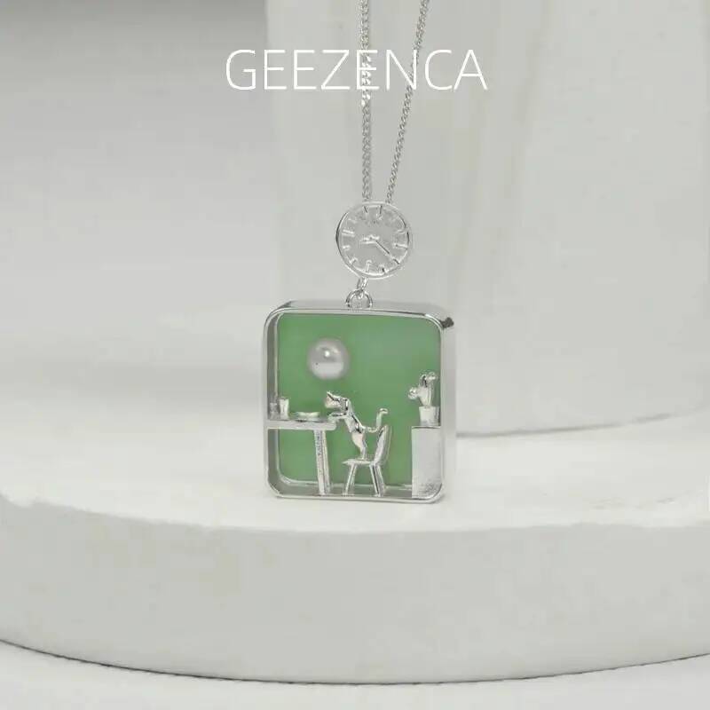 GEEZENCA 925 Sterling Silver G – обзор и цена Pearl Trim Chain