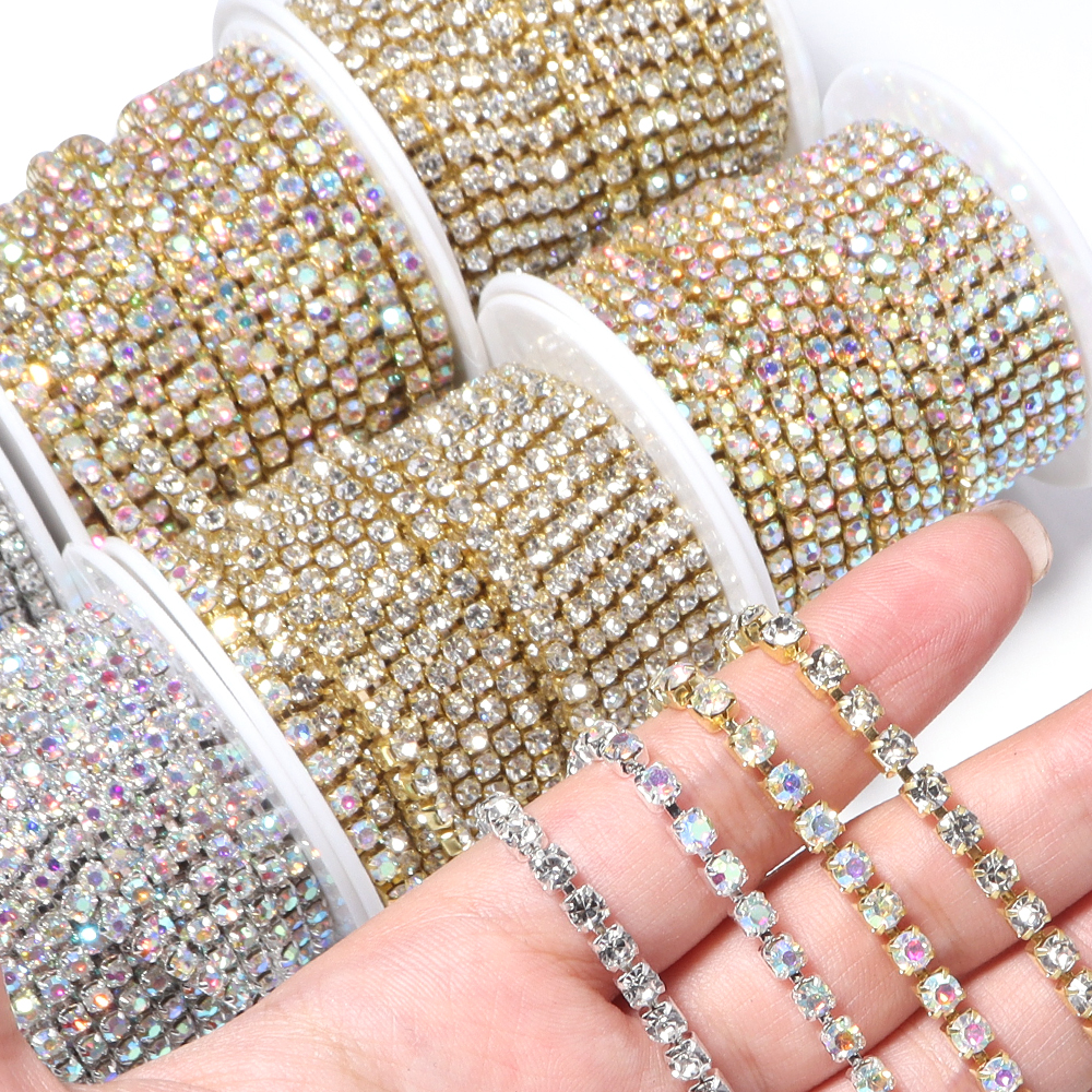 10Yards Glitter Rhinestone Cla – обзор и цена Sew On Rhinestone