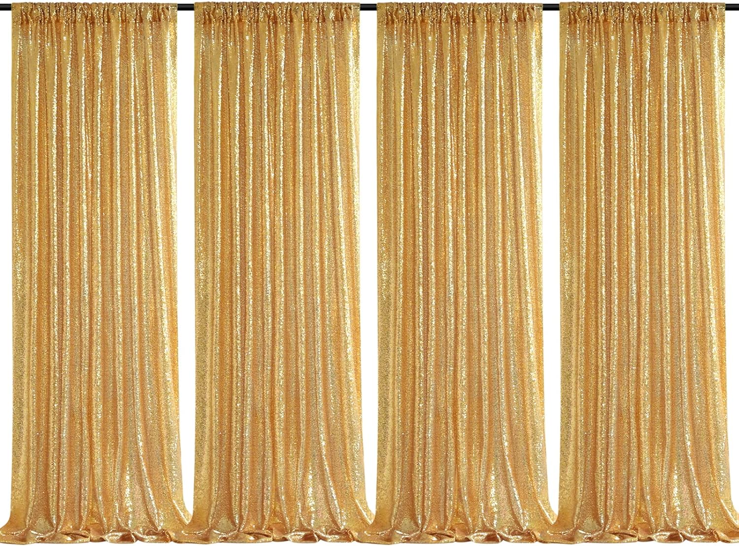 2×8FT-4PCS Gold Sequin Backdro – обзор и цена Sequin Fabric Panel