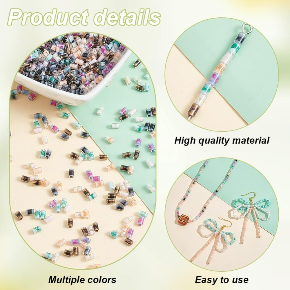 720pcs 6 Colors Tube Beads 24g – обзор и цена Embroidery Craft