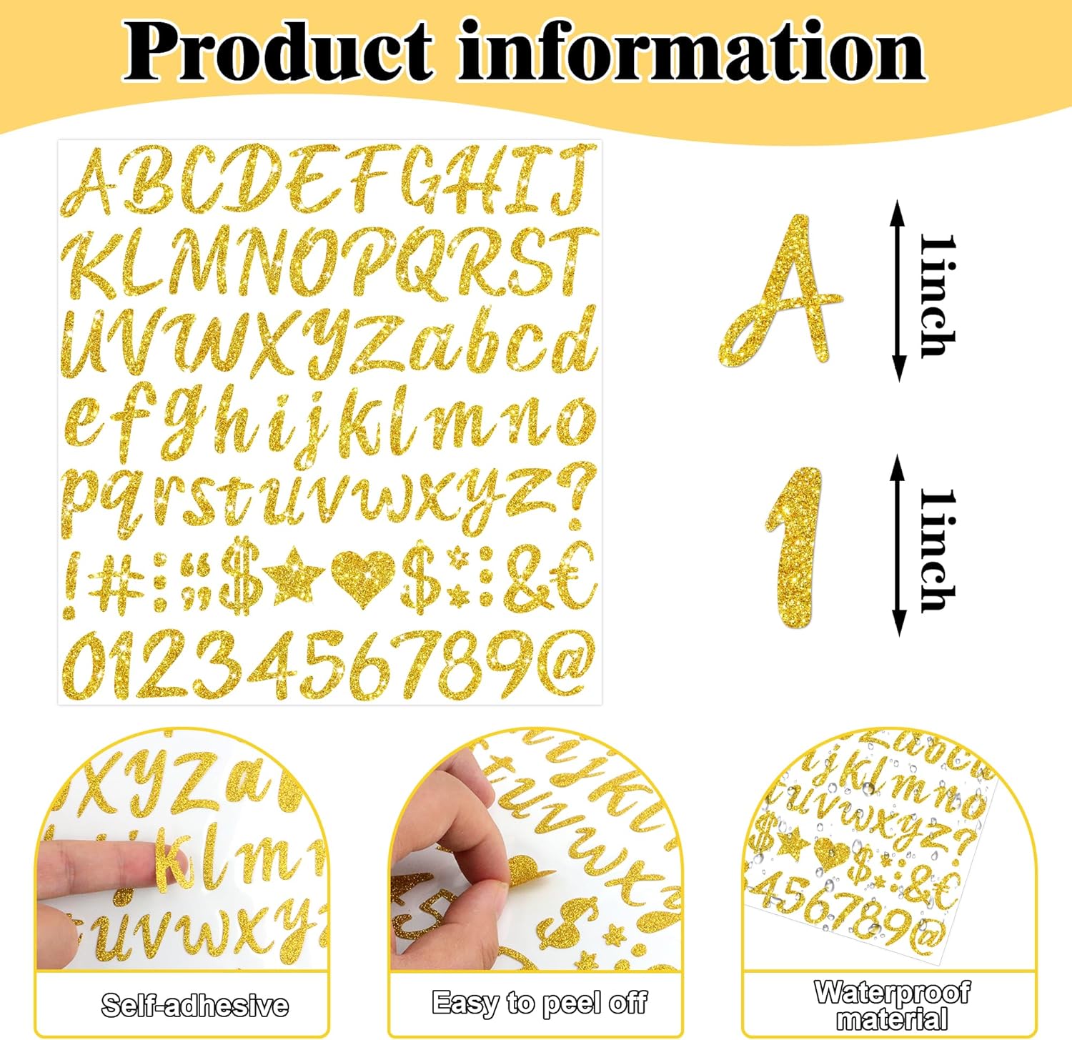 664 Pcs/8Sheets Gold Glitter A – обзор и цена Glitter Vinyl Roll
