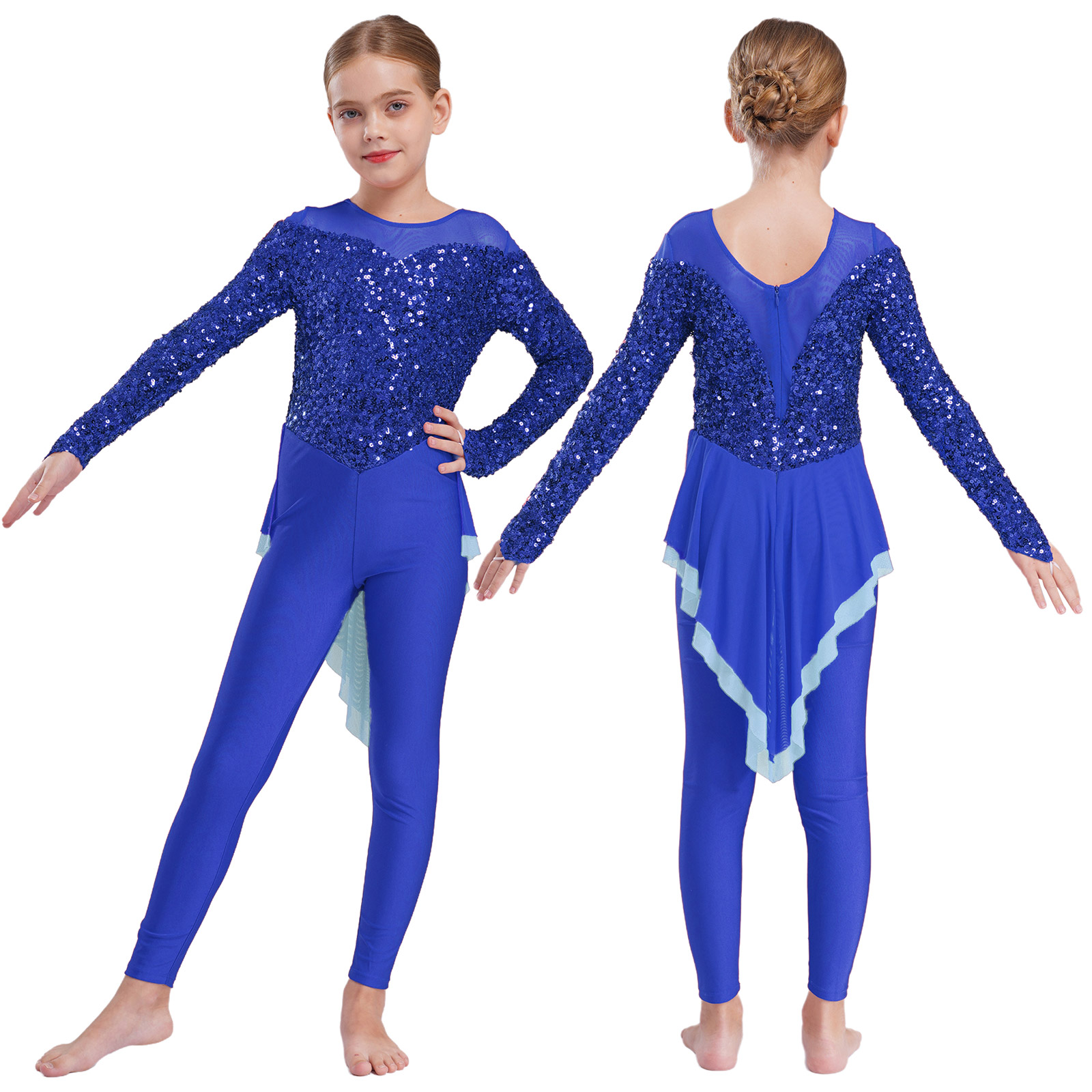 Kids Girls Ballet Dance Jumpsu – обзор и цена Rhinestone Banding Trim