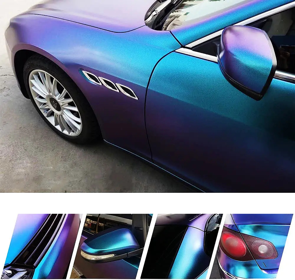 Matte Purple Blue Pearl Glitte – обзор и цена Glitter Vinyl Roll