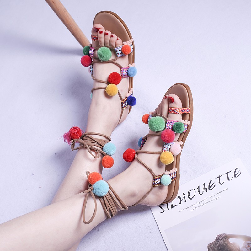 Women's Sandals Able and Elega – обзор и цена Tassel Fringe Trim