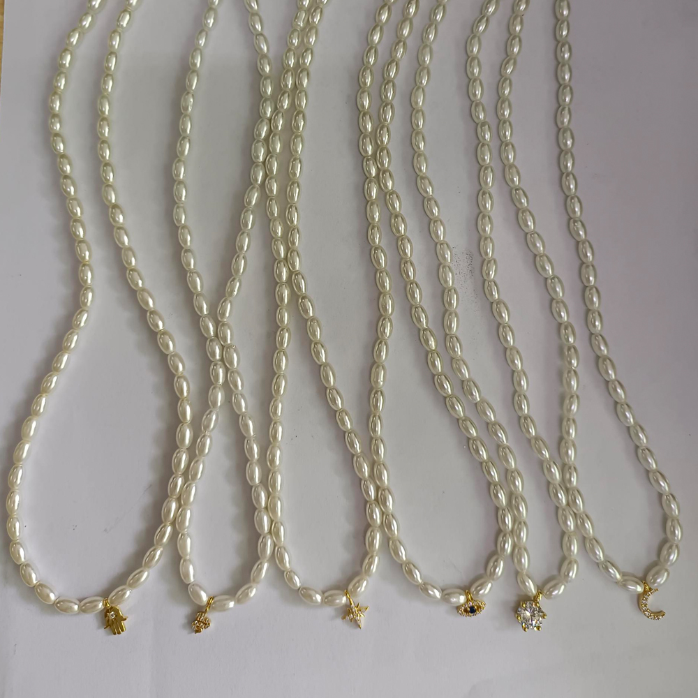 BOAKO Pearl Necklace Silver 92 – обзор и цена Pearl Trim Chain