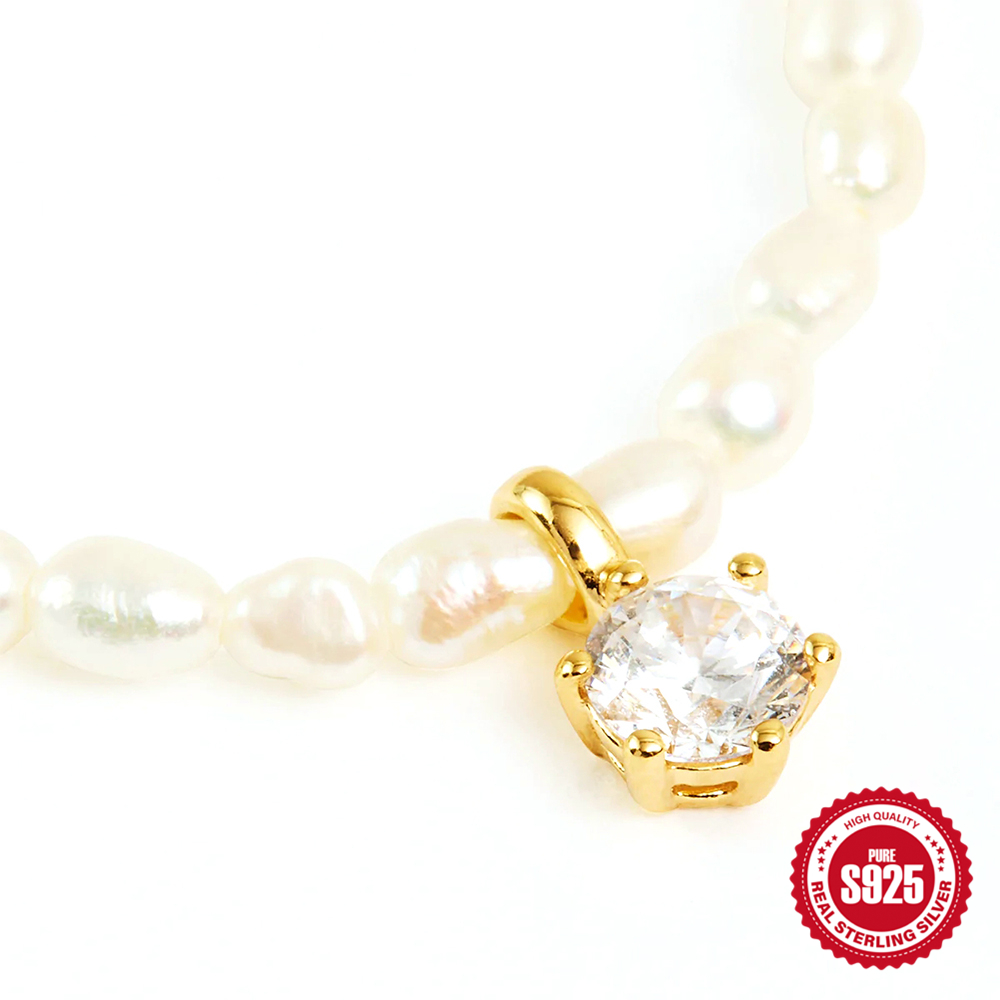 BOAKO Pearl Necklace Silver 92 – обзор и цена Pearl Trim Chain