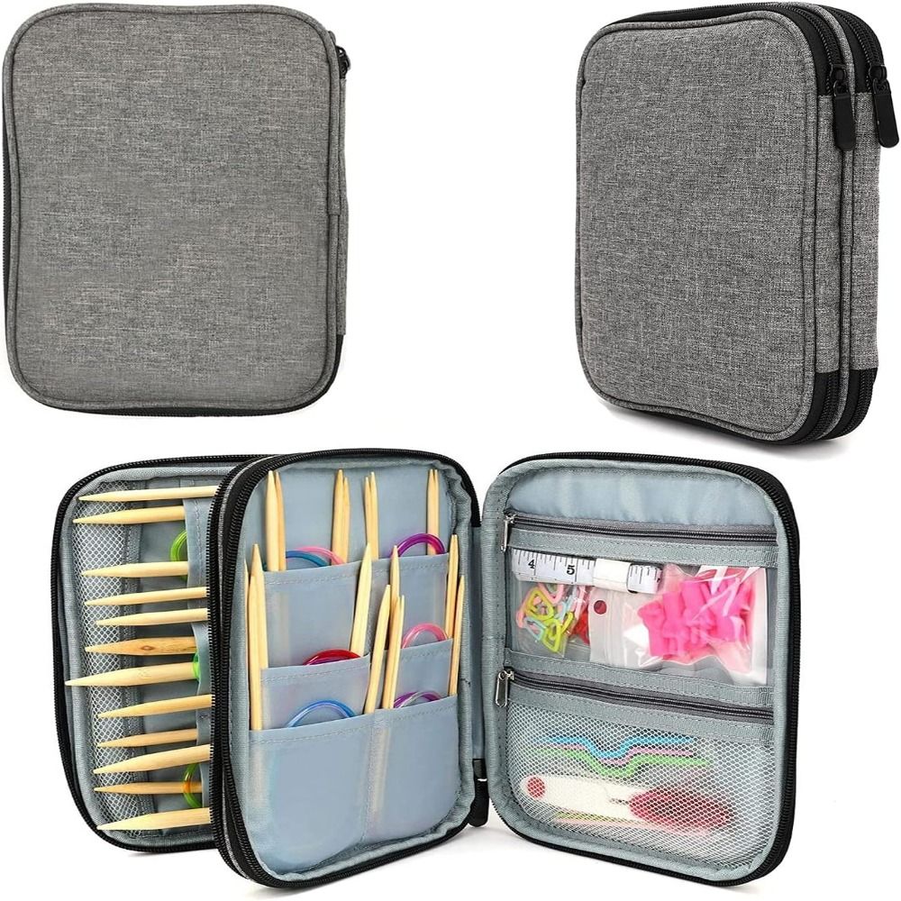 Knitting Needle Case, Portable – обзор и цена Craft Embellishment Storage