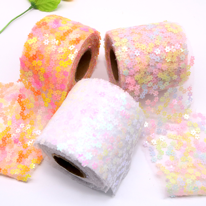 8cm 10cm 10 Yards Glitter Sequ – обзор и цена Organza Ribbon Spool