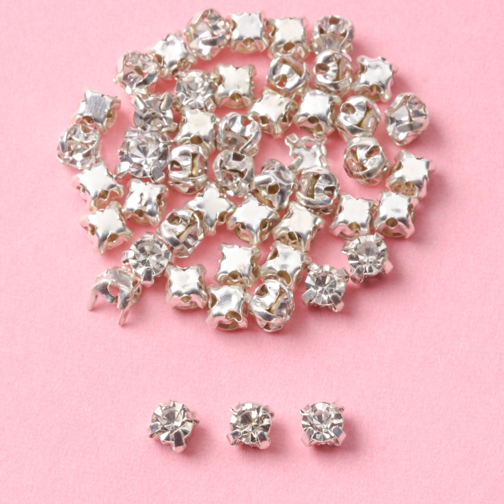 50Pcs Mini Rhinestone Buttons  – обзор и цена Sew On Rhinestone
