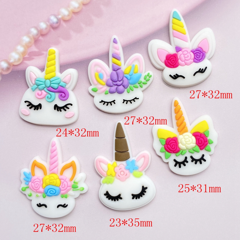 12pcs Cute Mini Unicorn head P – обзор и цена Embellishment Glue Craft