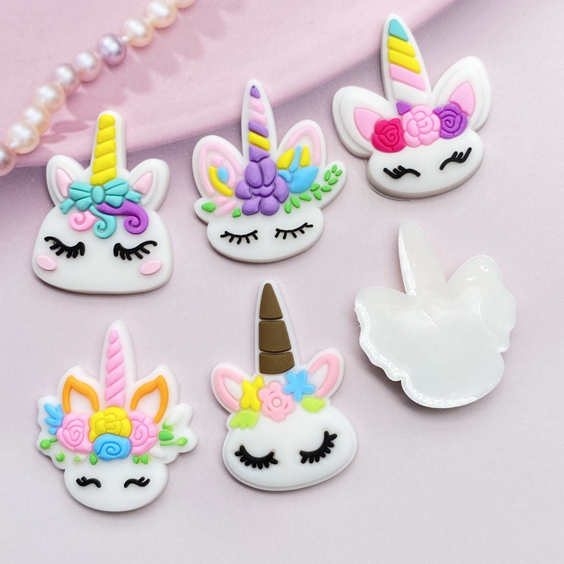 12pcs Cute Mini Unicorn head P – обзор и цена Embellishment Glue Craft