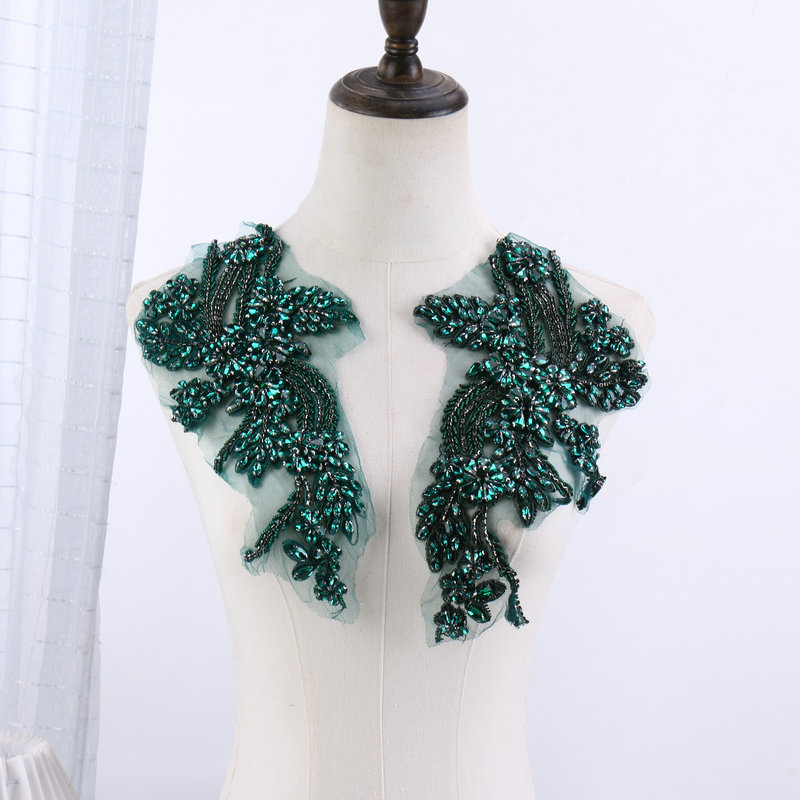 Beaded floral appliqués, hand- – обзор и цена Sew On Rhinestone
