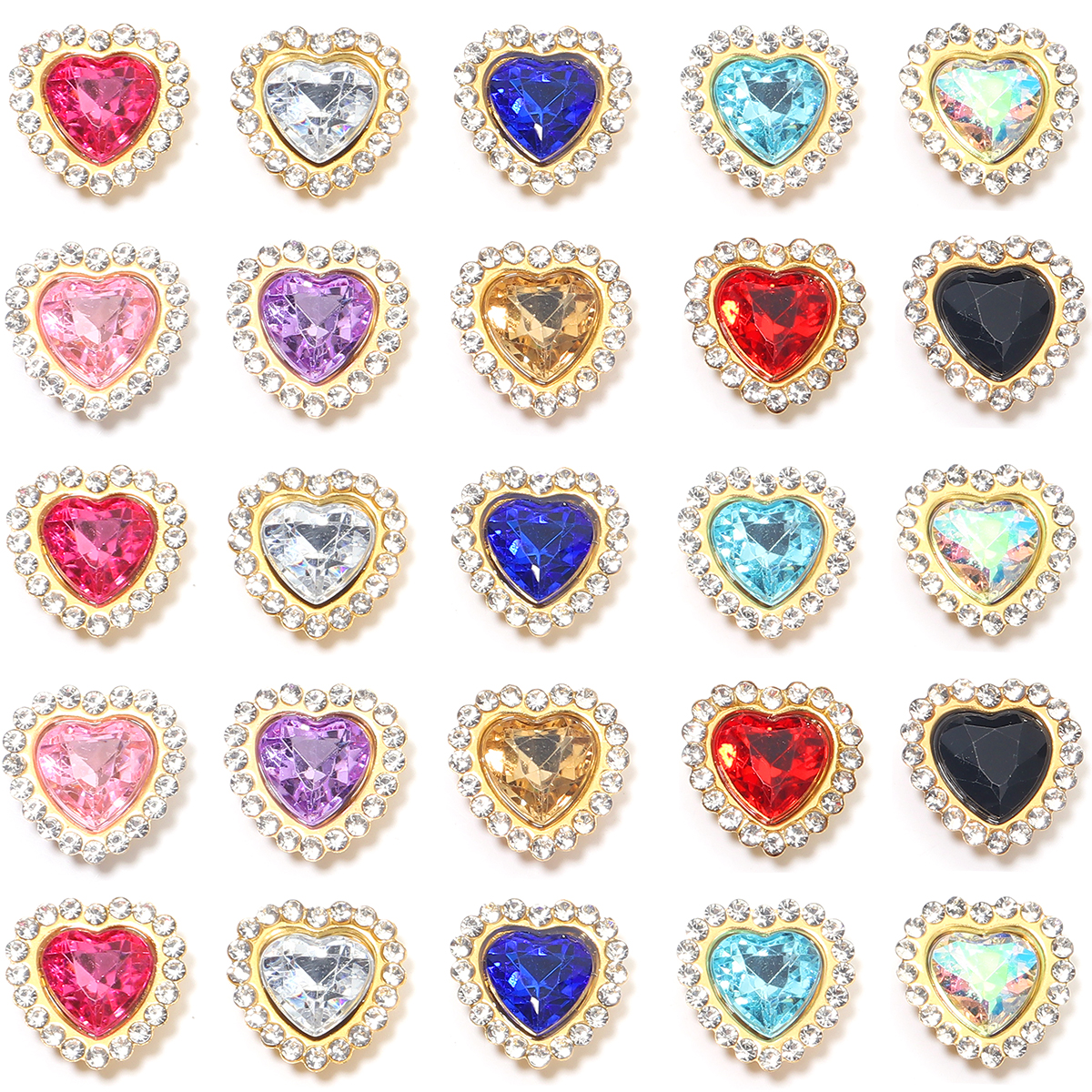 20Pcs Love Heart Acrylic Rhine – обзор и цена Sew On Rhinestone