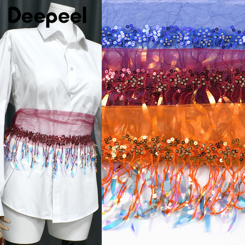 2/5/10Yards 15cm Sequins Bead  – обзор и цена Beaded Trim Fringe