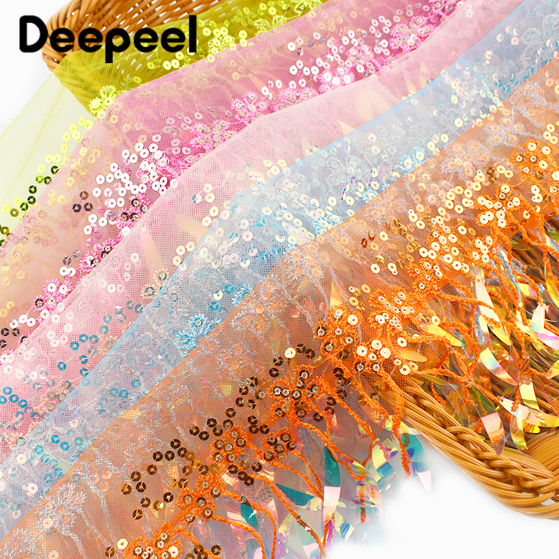 2/5/10Yards 15cm Sequins Bead  – обзор и цена Beaded Trim Fringe