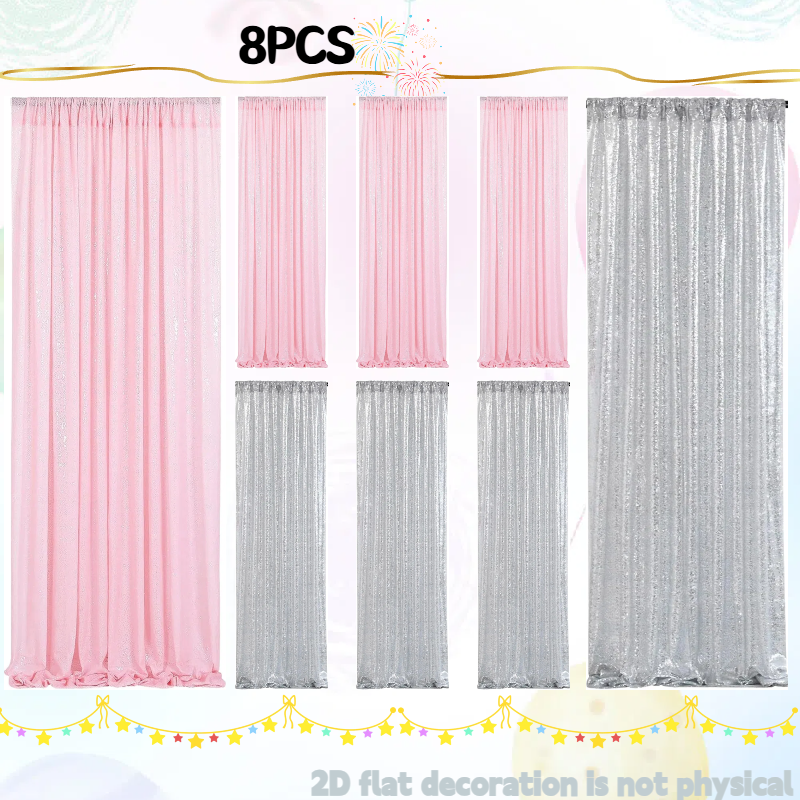 Pink&Silver Sequin Backdrop 2f – обзор и цена Sequin Fabric Panel